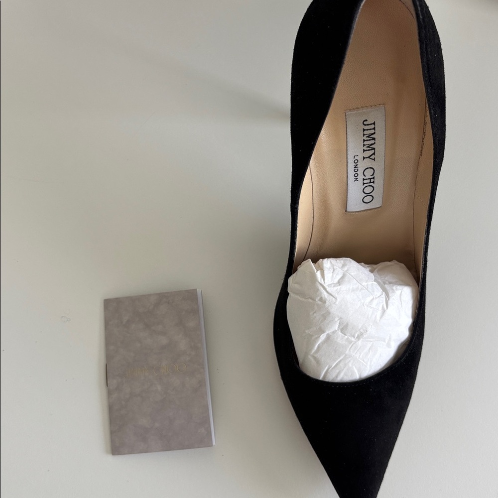 Jimmy Choo Abel 100 mm Black Suede Pumps Patent heel. Size 39 - Picture 11 of 11